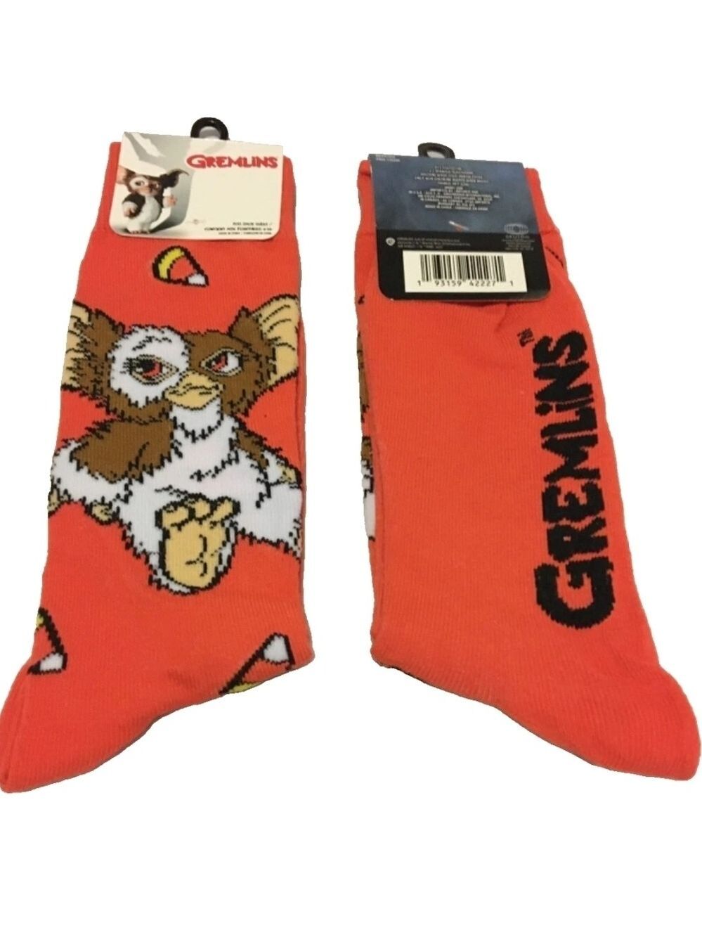4 / $25 Gremlins Candy Corn Halloween Socks New Holiday Novelty Socks